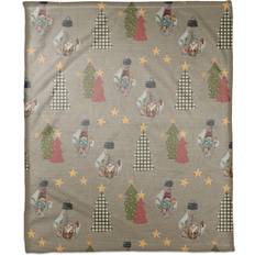 Designs Direct Creative Group Gray Tree & Globe Coral Fleece Blankets Gray (152.4x127cm)