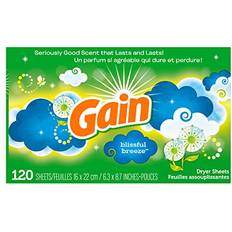 Gain fabric softener dryer sheets, blissful breeze, 120 count