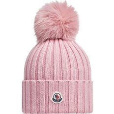 Pink - Women Accessories Moncler Hat with Pompom - Light Pink