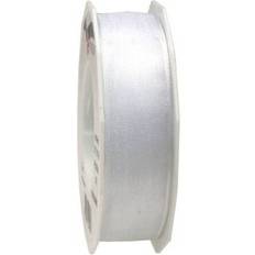 Gift Wrap Ribbons Wired Organza White 25mm-25m