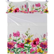 Florals Bed Sheets HappyFriday Cassia Bed Sheet Multicolour (270x180cm)