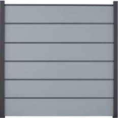 Lattenzaun GroJa BasicLine Premium Steckzaun Sichtschutzzaun Silbergrau