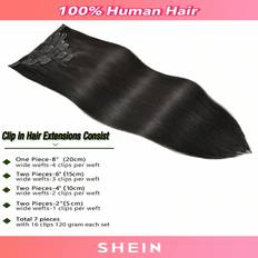 Shein Clip In Hair Extensions Real Human Hair Remy Human Extensions Clip Ins