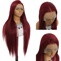 Shein Lace Front Wigs Straight Hair Glueless Lace Wigs Synthetic Long Silk Straight Natural Heat Resistant Fiber