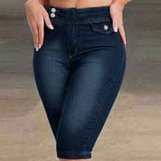 Flare Shorts Shein Womens Button Fly Skinny Denim Shorts Casual