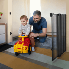 Child Safety Shein Babelio No Bottom Bar Baby Gate Extra Wide In Auto Close Dog Gate For The House Stairs And Doorways Safety Pet Gates With Large Walk Thru Door