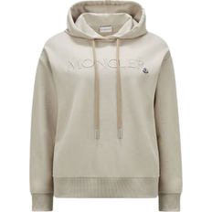 Moncler Embroidered Logo Hoodie - Beige