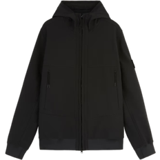 Outerwear Stone Island Men's Soft Shell R E. Dye Hooded Jacket - Black