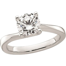 Gem & Harmony By Pass Engagement Ring - White Gold/Diamond