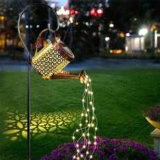 Shein Solar Watering Can Garden Decor, Solar Metal Lights Garden