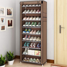 SUGIFT 10 Tier Dustproof Cover Shoe Rack