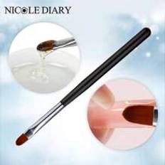 Nail Art Brushes & Dotting Tools Shein pc Round Head Nail Art Brush DIY Manicure Brush Nail Drawing Pen Gel Nail Brush