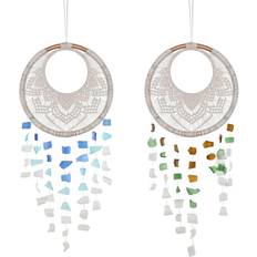 Osterdekorationen Home ESPRIT Hanging Blue White Brown Boho Easter Decoration