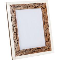 Brown Photo Frames Romimex Romimex Brown Wood Resin 15 Photo Frame