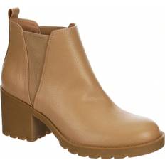 Synthetic Leather Chelsea Boots Shein Womens Chunky Block Heel SlipOn Chelsea Boot With Lug Sole