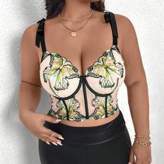 Mesh Tank Tops Shein Plus Womens Butterfly Printed Camisole Tank Top For Summer