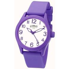 Purple Wrist Watches Limit white purple rubber kids 5722