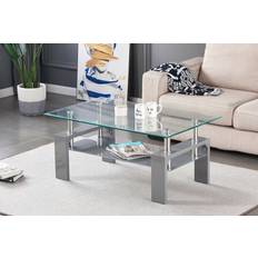 Furnizone UK clear glass top Coffee Table