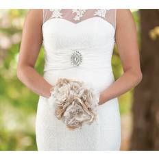 Flowers Lillian Rose burlap flower wedding