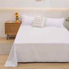 Hemtextil Shein 1pc Solid Color Flat Minimalist Composite Fabric Underlakan Vit