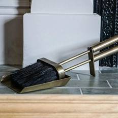 Ivyline Brass Fireside Brush & Dustpan