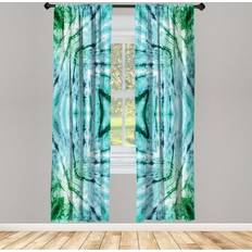 Ambesonne Blue Curtains Abstract Teal x95