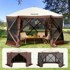 Pop up gazebo VEVOR Pop Up Gazebo Telt 6 Sidet Brun