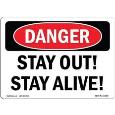 Black Workplace Signs SignMission 12 18 OSHA Danger Stay Out Stay Alive