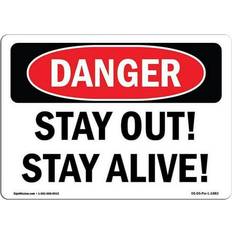 Red Workplace Signs SignMission OS-DS-A-1218-L-1883 OSHA Danger Sign