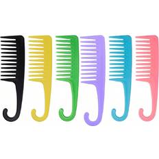 Purple Hair Combs Shein pc Plastic Large Size Comb Hairdressing Comb With Wide Teeth Styling Comb Curved Hook Comb Massage Comb