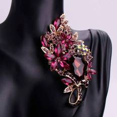 Transparent Brooches Shein pc Luxury Full Crystal Baroque Brooches Pins For Women Fashion Rhinestone Classic Big Badges Vintage Lady Party Banquet Pin