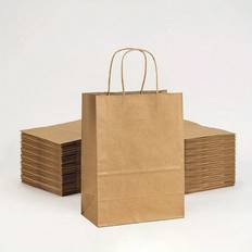 Shein Brown Paper Bags With Handles Bulk Pcs xx Inch Gift Bags Bulk Brown Kraft Paper Bags Retail Bags Party Bags Bags Favor Bags