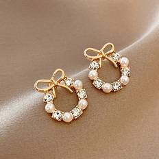 Shein Pair Of And Delicate Bowknot Style Trendy And Stylish Earrings