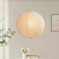 17 Stories Natural Woven Rattan Light Pendant Lamp