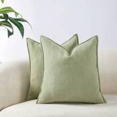 Hemtextil Shein 1pc Solid Colored Chenille Farmhouse Pillow Cover Kuddöverdrag Grön