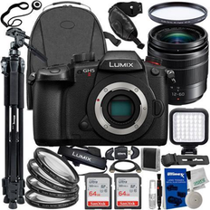 Panasonic Digital Cameras Panasonic Lumix GH5 II Mirrorless Camera with 12-60mm f/3.5-5.6 Lens 18PC Kit