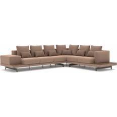 JVMoebel L-Shape Living Room Luxury Furnishing Set Brown Sofa 274cm 5 Seater
