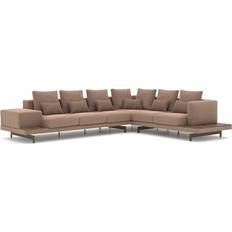 JVMoebel L-Shape Living Room Luxury Furnishing Set Brown Sofa 274cm 5-Sitzer