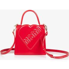 MSGM Girls Red Patent Heart Logo Handbag 18Cm