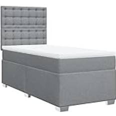 90cm Ensembles de Lit vidaXL Sommier À Lattes De Lit Et Matelas 90 x 190 cm - Gris Clair