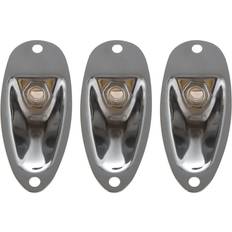 Exogio 3Pcs Boat Guitar Jack 1/4 Inch Input Output Jack Plate Socket 6.35mm Chrome Silver for Strat Style Guitar Parts