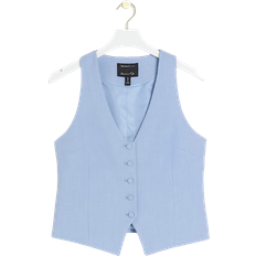 River Island Button Front Waistcoat - Blue