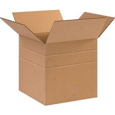 Shipping, Packing & Mailing Supplies Global Industrial SI Products 10 x 10 x 10 Multi-Depth Shipping Boxes, Brown, 25/Bundle MD101010 Quill