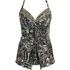 Zahara Love Knot Tankini Top - Black/Multi