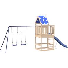 Rutschkanor Lekplats vidaXL Outdoor Playset Solid Wood Pine Brown