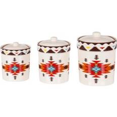 Orange Kitchen Containers Paseo Road Accents Del Sol Aztec Kitchen Container