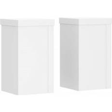 Trä Planteringstillbehör vidaXL Växtställ 2 St Vit 10x10x18 cm Konstruerat Trä