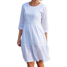 Embroidery - Midi Dresses Aspiga Coco Broderie Anglaise Organic Cotton Dress - White