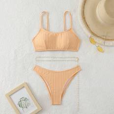 Shein Bikinis Shein Womens Summer Beach Solid Color Sexy Bikini Set TwoPiece Bikini Set