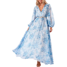 Petal & Pup Anisa Maxi Dress - Blue Floral